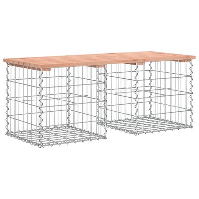 vidaXL tömör duglászfenyő gabion kerti pad 103x44x42 cm