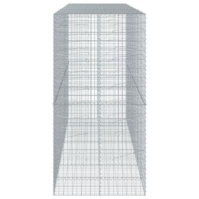 vidaXL horganyzott vas gabion kosár fedéllel 350 x 100 x 200 cm