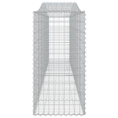 vidaXL 5 db íves horganyzott vas gabion kosár 400x50x100/120 cm