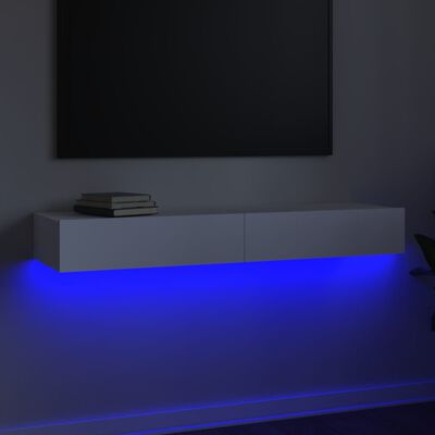 vidaXL fehér TV-szekrény LED-világítással 120 x 35 x 15,5 cm
