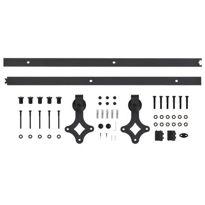 vidaXL tömör fenyőfa tolóajtó fémszerelék szettel 70 x 210 cm