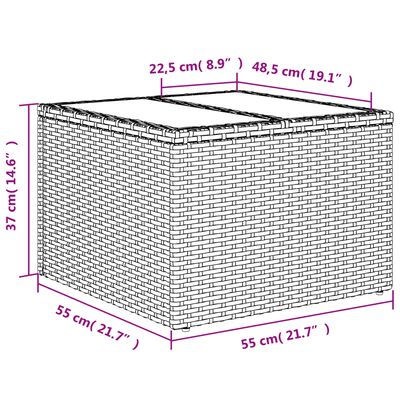 vidaXL 7 részes világosszürke polyrattan kerti ülőgarnitúra párnákkal