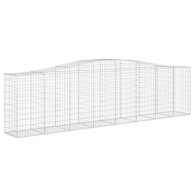 vidaXL 5 db íves horganyzott vas gabion kosár 400x50x100/120 cm