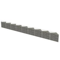 vidaXL horganyzott acél gabion fal 630 x 30 x 50 cm