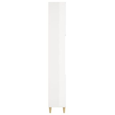 vidaXL magasfényű fehér szerelt fa fürdőszobaszekrény 30 x 30 x 190 cm