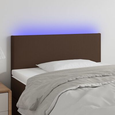 vidaXL barna műbőr LED-es fejtámla 80 x 5 x 78/88 cm