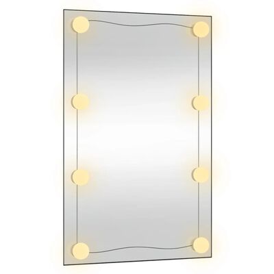 vidaXL téglalap alakú üveg falitükör LED fényekkel 50 x 80 cm