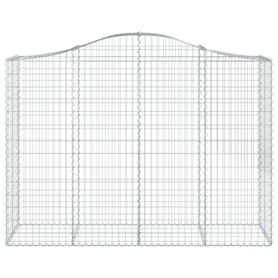 vidaXL 2 db íves horganyzott vas gabion kosár 200x50x140/160 cm