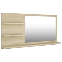 vidaXL sonoma-tölgy színű szerelt fa fürdőszobai tükör 90x10,5x45 cm