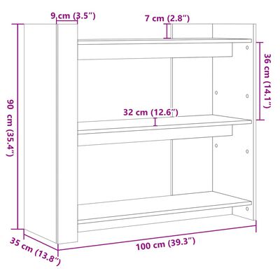 vidaXL sonoma tölgy színű szerelt fa tálalóasztal 100x35x90 cm