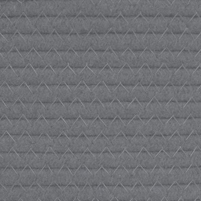 vidaXL 2 db szürke-fehér pamut tárolókosár Ø24 x 18 cm