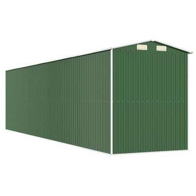 vidaXL zöld horganyzott acél kerti fészer 192x772x223 cm