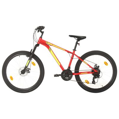 vidaXL 21 sebességes piros mountain bike 27,5 hüvelykes kerékkel 38 cm