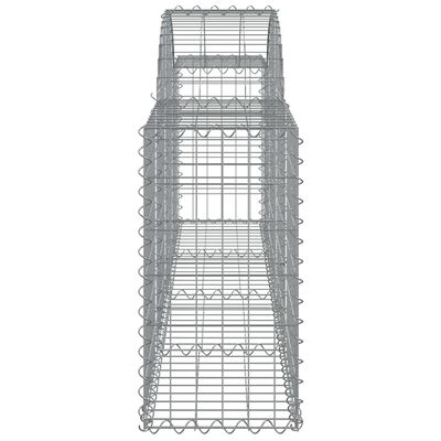 vidaXL 4 db íves horganyzott vas gabion kosár 200x30x60/80 cm