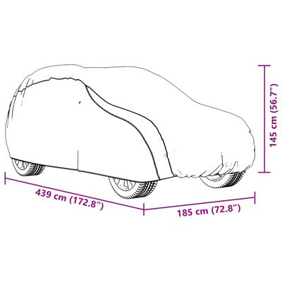 vidaXL ezüstszínű teljes autóhuzat SUV-hoz csatos hevederekkel M