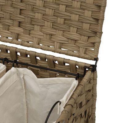 vidaXL rattan szennyeskosár kerekekkel 66x35x60 cm