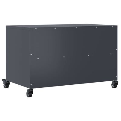 vidaXL antracitszürke hidegen hengerelt acél TV-szekrény 68x39x43,5 cm