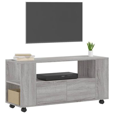 vidaXL szürke sonoma színű szerelt fa TV-szekrény 102x34,5x43 cm