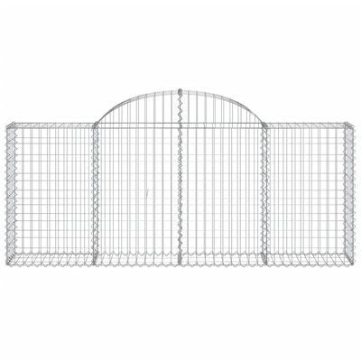 vidaXL 20 db íves horganyzott vas gabion kosár 200x30x80/100 cm