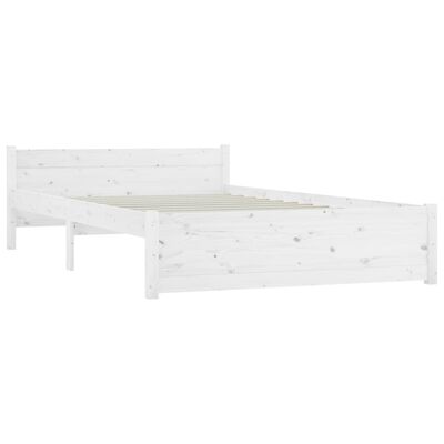 vidaXL fehér tömör fa ágykeret 140x200 cm