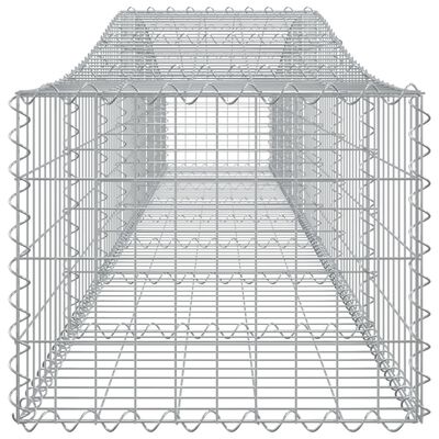 vidaXL 15 db íves horganyzott vas gabion kosár 400x50x40/60 cm