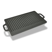 vidaXL megfordítható öntöttvas grilltálca 38 x 23 cm