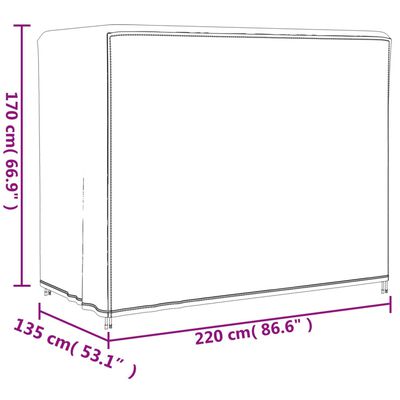 vidaXL fekete 420D oxford kerti hintahuzat 220 x 135 x 170 cm