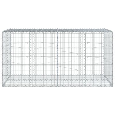 vidaXL horganyzott vas gabion kosár fedéllel 200 x 100 x 100 cm