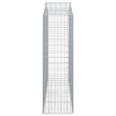 vidaXL 5 db íves horganyzott vas gabion kosár 200x50x160/180 cm