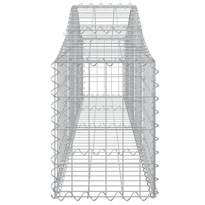 vidaXL 12 db íves horganyzott vas gabion kosár 200x30x40/60 cm