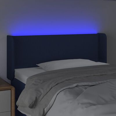vidaXL kék szövet LED-es fejtámla 103 x 16 x 78/88 cm