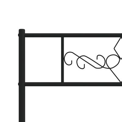 vidaXL fekete fém ágykeret fej- és lábtámlával 100 x 190 cm