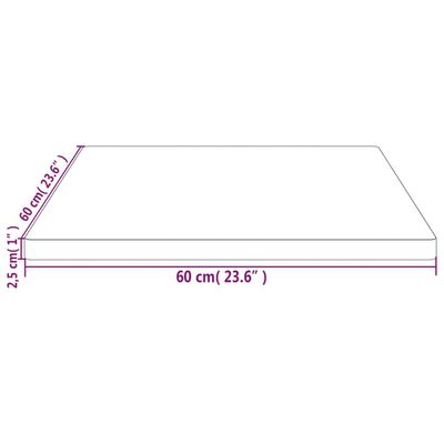 vidaXL fehér tömör fenyőfa ovális asztallap 60x60x2,5 cm