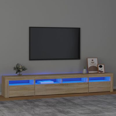 vidaXL sonoma tölgy színű TV-szekrény LED-lámpákkal 240x35x40 cm