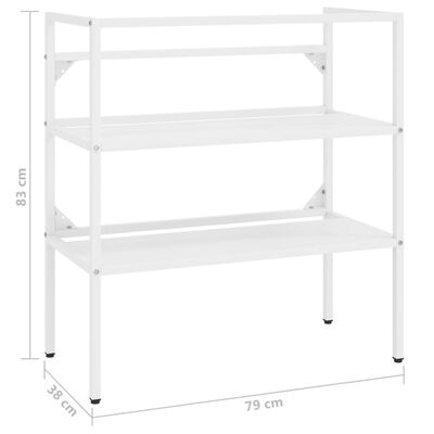 vidaXL fehér vas fürdőszobai mosdókagylókeret 79 x 38 x 83 cm