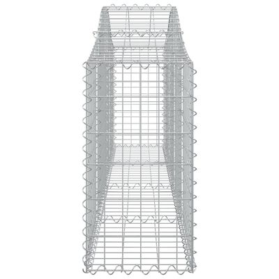 vidaXL 4 db íves horganyzott vas gabion kosár 200x30x60/80 cm