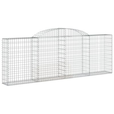 vidaXL 11 db íves horganyzott vas gabion kosár 300 x 30 x 100/120 cm