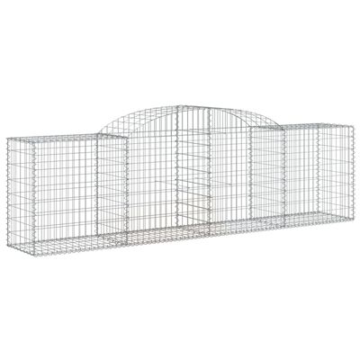 vidaXL 11 db íves horganyzott vas gabion kosár 300x50x80/100 cm