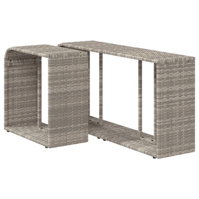 vidaXL 2 db világosszürke polyrattan tárolópolc