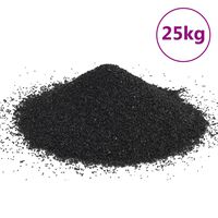 vidaXL 25 kg fekete akváriumhomok 0,2-2 mm