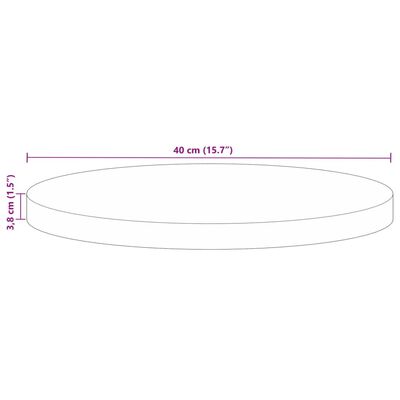 vidaXL tömör újrahasznosított fa kerek asztallap Ø40 x 3,8 cm