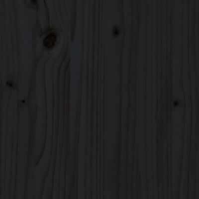 vidaXL fekete tömör fa ágykeret 140x190 cm