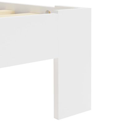 vidaXL fehér tömör fenyőfa ágykeret fejtámlával 160 x 200 cm