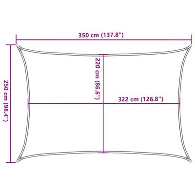 vidaXL homokszínű 100% poliészter oxford szövet napvitorla 3,5x2,5 m