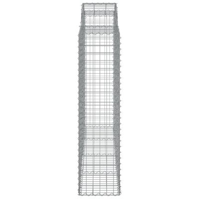 vidaXL 20 db íves horganyzott vas gabion kosár 200x50x160/180 cm