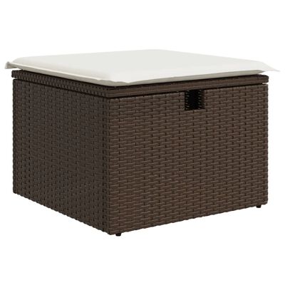 vidaXL barna polyrattan kerti szék párnával 55 x 55 x 37 cm