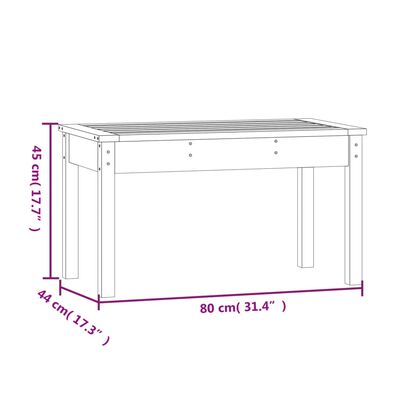 vidaXL tömör duglászfenyő kerti pad 80 x 44 x 45 cm