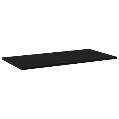 vidaXL 8 db fekete forgácslap könyvespolc lap 80 x 40 x 1,5 cm