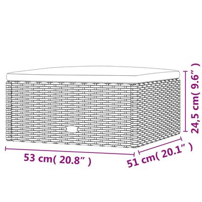 vidaXL 6 részes szürke polyrattan kerti ülőgarnitúra párnákkal