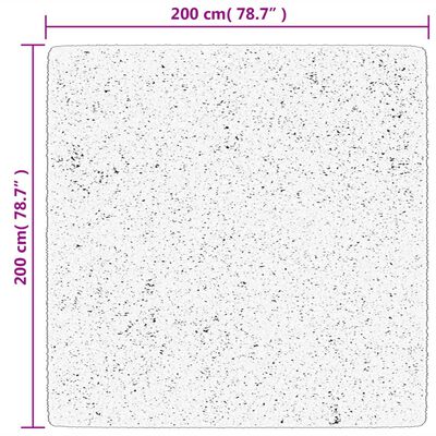 vidaXL PAMPLONA krémszínű magas szálú bolyhos modern szőnyeg 200x200cm